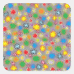 Sticker Carré Points polka givrés