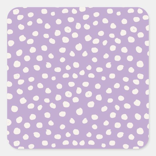 Sticker Carré Points Posters de animaux pourpres (Devant)