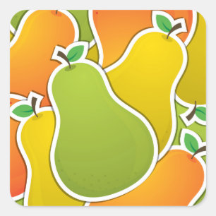 Sticker Carré Poire mixte