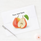 Sticker Carré Poires rouges fraîches (Enveloppe)