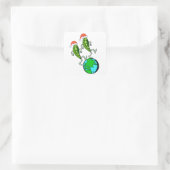 Sticker Carré Pois de vacances sur Terre (Sac)