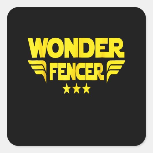 Sticker Carré Poison de Fencing | I Always Win All Match (Devant)