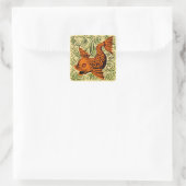 Sticker Carré Poisson Antique Carrelage Ancien art (Sac)