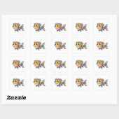 STICKER CARRÉ POISSON-CHAT (Feuille)