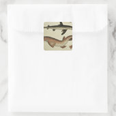 Sticker Carré Poisson-chien moins tacheté (Sac)