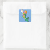 Sticker Carré Poisson-dame Zombie (Sac)