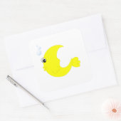 Sticker Carré Poisson Lune (Enveloppe)