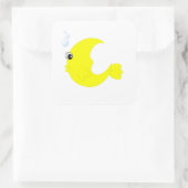 Sticker Carré Poisson Lune (Sac)