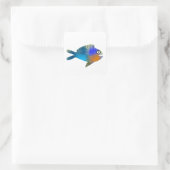 Sticker Carré Poisson mignon (Sac)