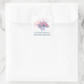 Sticker Carré Poisson tropical Retour à l'école Plaque de l'enfa (Sac)