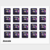 Sticker Carré Poissons (Feuille)