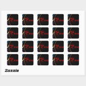 Sticker Carré Poissons (Feuille)