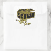 Sticker Carré Poitrine au trésor (Sac)