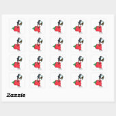 Sticker Carré Poivre avec pot de café (Feuille)