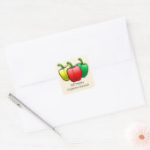 Sticker Carré Poivrons (Enveloppe)