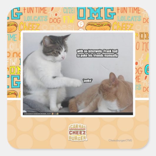 Sticker Carré Poke. (Devant)