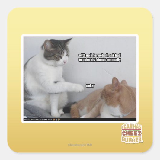 Sticker Carré Poke. (Devant)