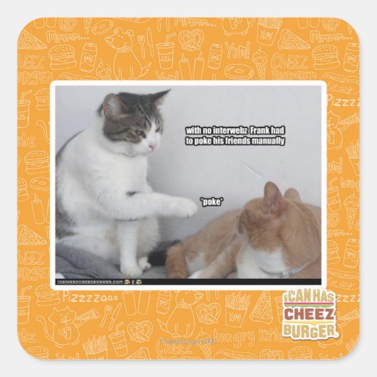 Sticker Carré Poke. (Devant)