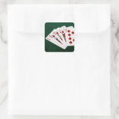 Sticker Carré Poker Hands - Brosse Royale - Costume Diamants (Sac)