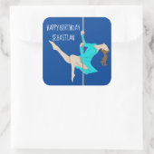 Sticker Carré Pole Fitness (Sac)
