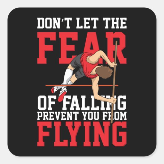 Sticker Carré Pole Vaulting Sport (Devant)