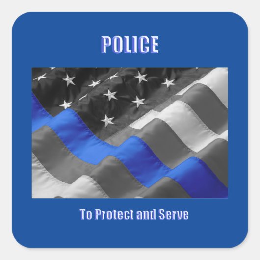 Sticker Carré Police (Devant)