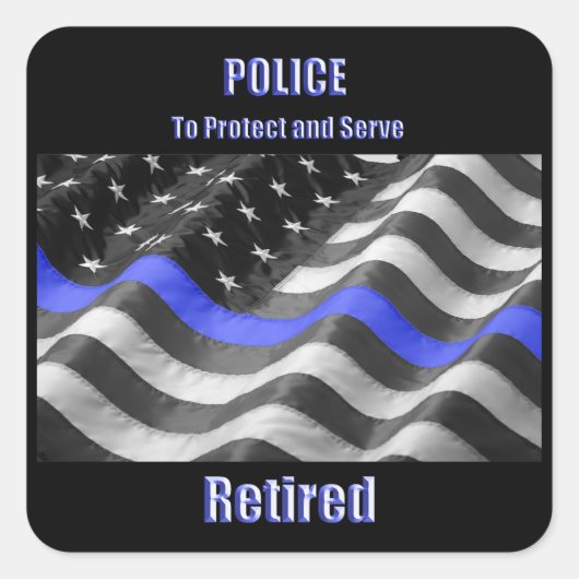 Sticker Carré Police (Devant)