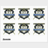 Sticker Carré Police Heraldry Crest (Feuille)