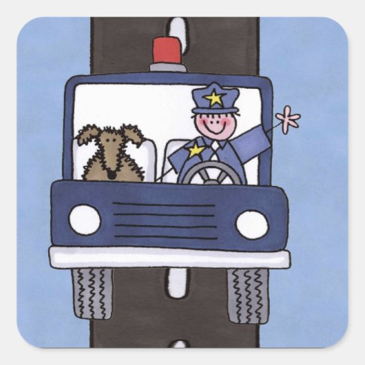 Sticker Carré policier (Devant)