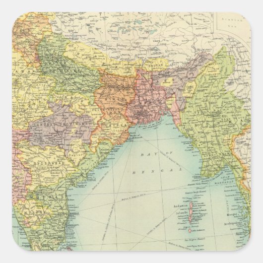 Sticker Carré Politique indienne et étrangère (Devant)