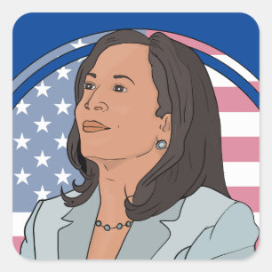 Sticker Carré Politique Kamala Harris