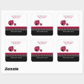 Sticker CARRÉ Polkadot Ladybug Favoriser (Feuille)