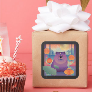 Sticker Carré POLLY PLUM Chow chien