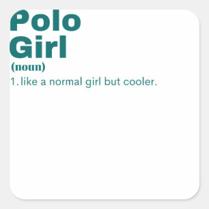 Sticker Carré Polo Girl - Polo