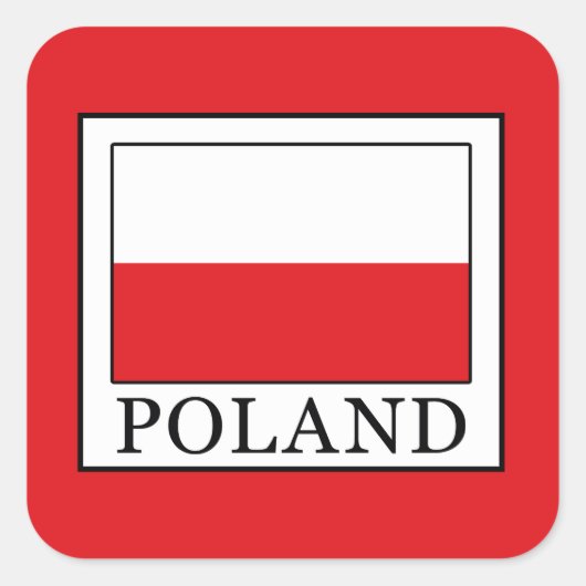 Sticker Carré Pologne (Devant)