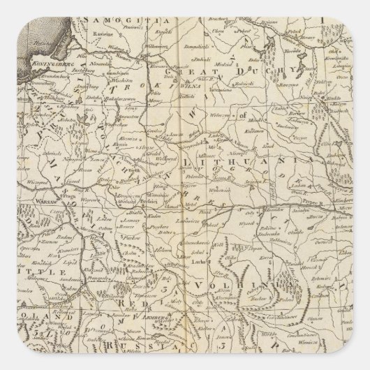 Sticker Carré Pologne (Devant)