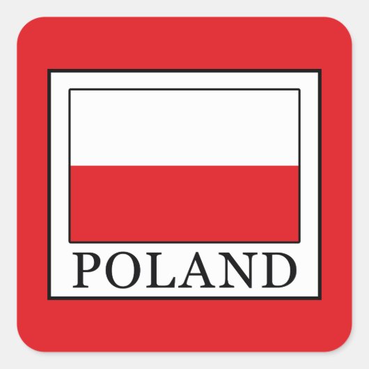 Sticker Carré Pologne (Devant)
