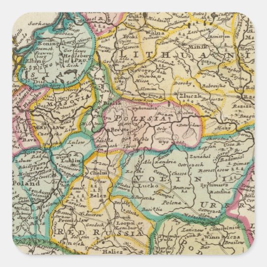 Sticker Carré Pologne 6 (Devant)