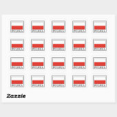 Sticker Carré Polska (Feuille)
