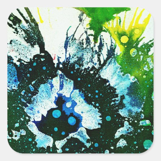 Sticker Carré Polychromoptic #2C par Michael Moffa (Devant)