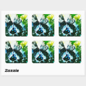 Sticker Carré Polychromoptic #2C par Michael Moffa (Feuille)