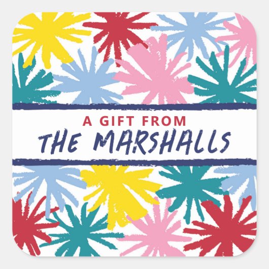 STICKER CARRÉ POM POM (Devant)