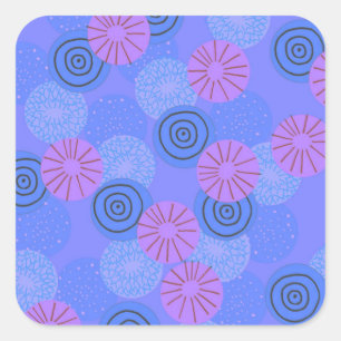 Sticker Carré Pom-pom