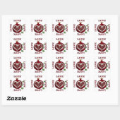 Sticker Carré Pomegranate Heart LOVE Valentine (Feuille)