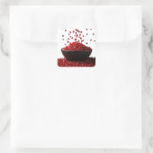 Sticker Carré Pomegranate Illustration – Elegant Fruit Design (Sac)