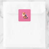 Sticker Carré Pomeranian Dog (Sac)