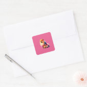 Sticker Carré Pomeranian Dog (Enveloppe)