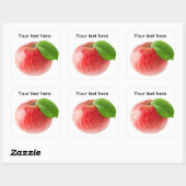 Sticker Carré Pomme rouge (Feuille)