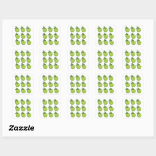 Sticker Carré Pomme verte