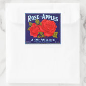 Sticker Carré Pommes de marque rose (Sac)